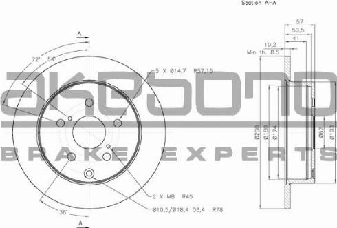 Akebono BN-0397 - Brake Disc car-mod.net