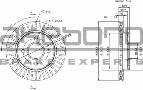 Akebono BN-0301E - Brake Disc car-mod.net
