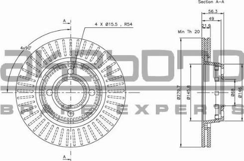 Akebono BN-0299 - Brake Disc car-mod.net