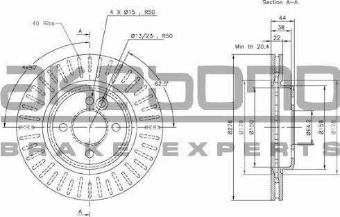 Akebono BN-0293 - Brake Disc car-mod.net