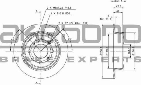 Akebono BN-0248 - Brake Disc car-mod.net