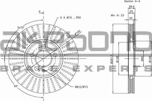 Akebono BN-0251 - Brake Disc car-mod.net