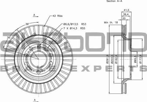 Akebono BN-0200 - Brake Disc car-mod.net
