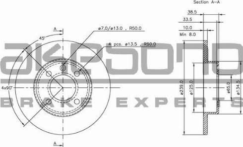 Akebono BN-0202 - Brake Disc car-mod.net