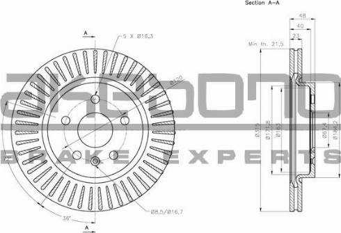 Akebono BN-0216 - Brake Disc car-mod.net