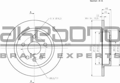 Akebono BN-0225 - Brake Disc car-mod.net