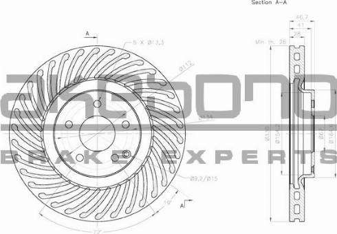 Akebono BN-0798 - Brake Disc car-mod.net