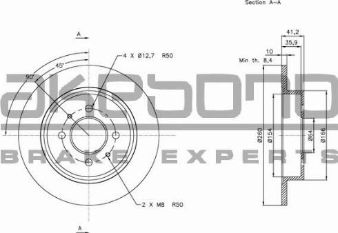 Akebono BN-1093E - Brake Disc car-mod.net