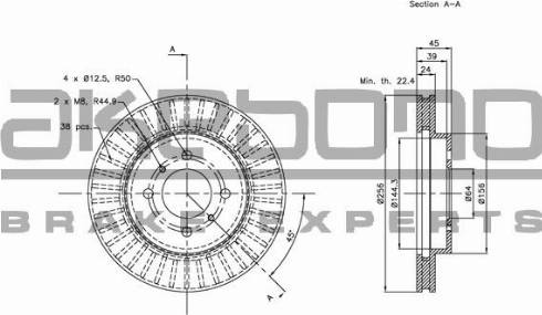 Akebono BN-1097 - Brake Disc car-mod.net
