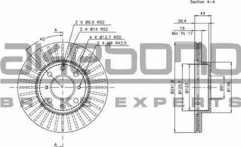 Akebono BN-1044 - Brake Disc car-mod.net