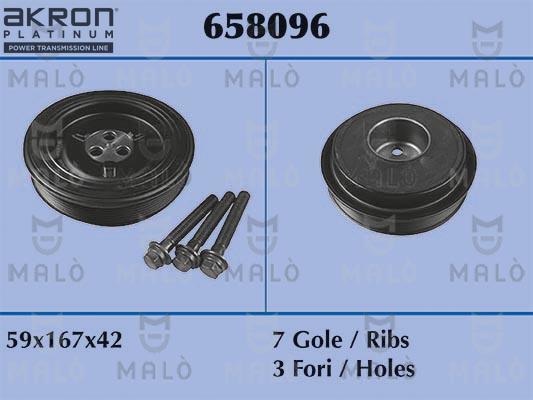 AKRON-MALÒ 658096 - Belt Pulley, crankshaft car-mod.net