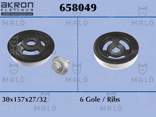 AKRON-MALÒ 658049 - Belt Pulley, crankshaft car-mod.net
