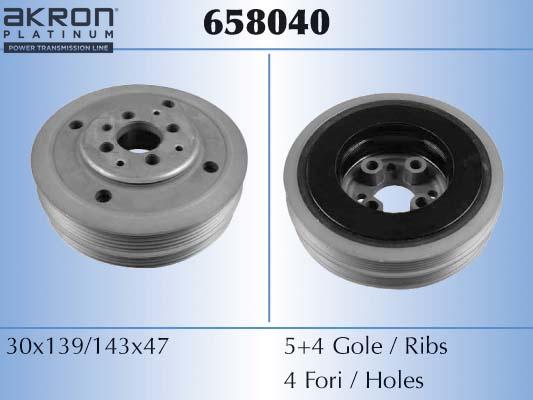 AKRON-MALÒ 658040 - Belt Pulley, crankshaft car-mod.net