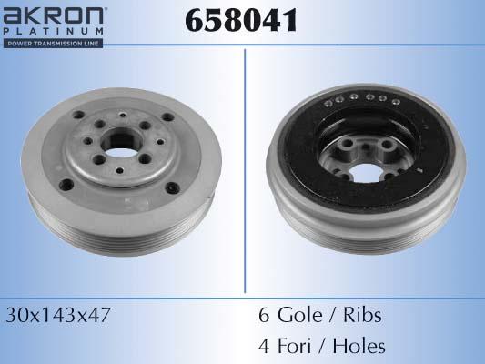 AKRON-MALÒ 658041 - Belt Pulley, crankshaft car-mod.net