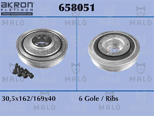 AKRON-MALÒ 658051 - Belt Pulley, crankshaft car-mod.net
