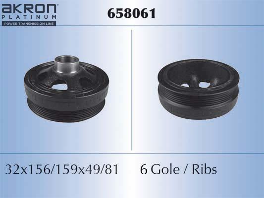 AKRON-MALÒ 658061 - Belt Pulley, crankshaft car-mod.net