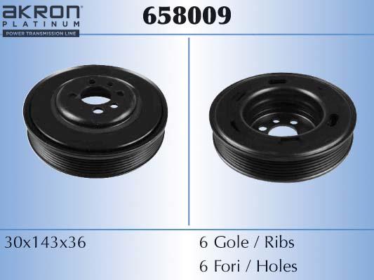 AKRON-MALÒ 658009 - Belt Pulley, crankshaft car-mod.net