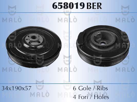 AKRON-MALÒ 658019BER - Belt Pulley, crankshaft car-mod.net