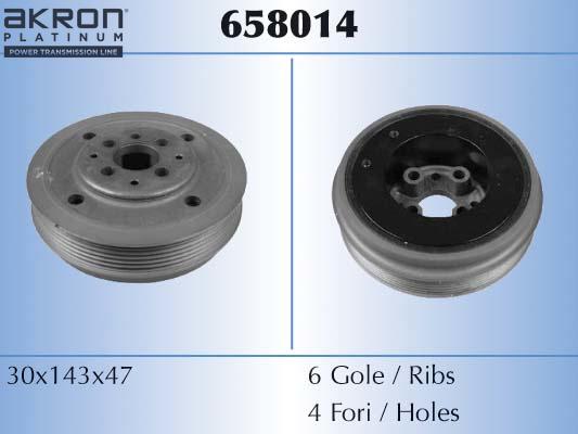 AKRON-MALÒ 658014 - Belt Pulley, crankshaft car-mod.net
