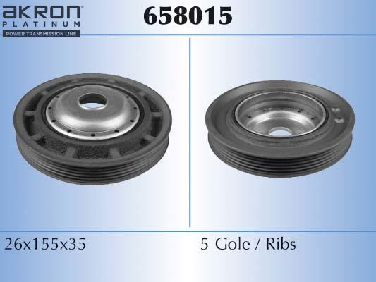 AKRON-MALÒ 658015 - Belt Pulley, crankshaft car-mod.net