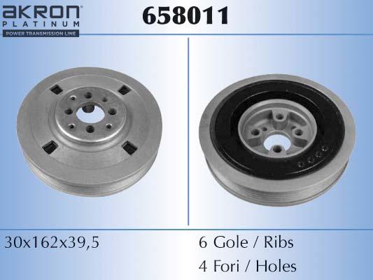 AKRON-MALÒ 658011 - Belt Pulley, crankshaft car-mod.net