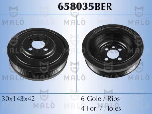 AKRON-MALÒ 658035BER - Belt Pulley, crankshaft car-mod.net