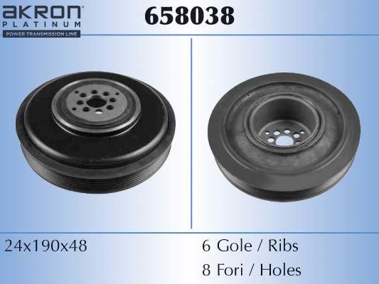 AKRON-MALÒ 658038 - Belt Pulley, crankshaft car-mod.net
