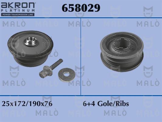 AKRON-MALÒ 658029 - Belt Pulley, crankshaft car-mod.net