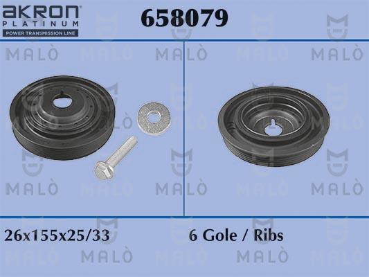 AKRON-MALÒ 658079 - Belt Pulley, crankshaft car-mod.net
