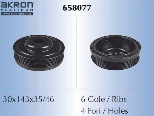 AKRON-MALÒ 658077 - Belt Pulley, crankshaft car-mod.net