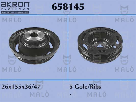 AKRON-MALÒ 658145 - Belt Pulley, crankshaft car-mod.net