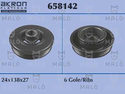 AKRON-MALÒ 658142 - Belt Pulley, crankshaft car-mod.net