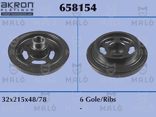AKRON-MALÒ 658154 - Belt Pulley, crankshaft car-mod.net
