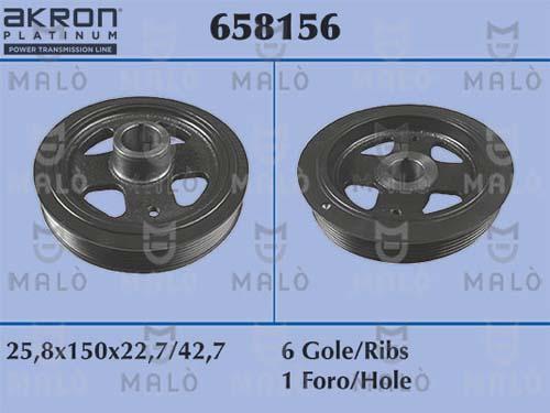 AKRON-MALÒ 658156 - Belt Pulley, crankshaft car-mod.net