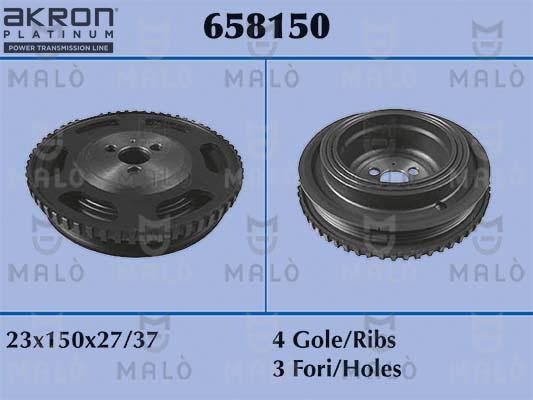 AKRON-MALÒ 658150 - Belt Pulley, crankshaft car-mod.net