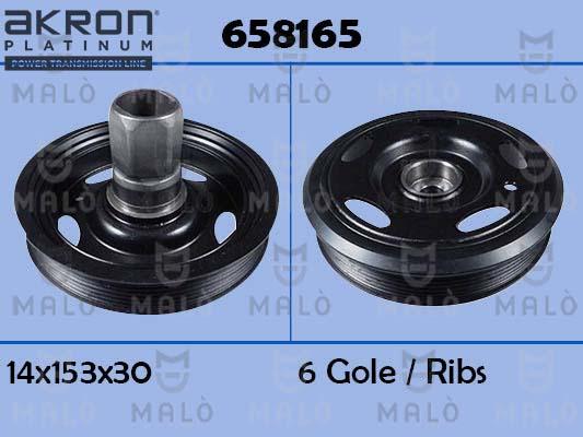 AKRON-MALÒ 658165 - Belt Pulley, crankshaft car-mod.net