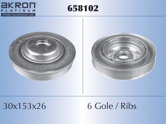 AKRON-MALÒ 658102 - Belt Pulley, crankshaft car-mod.net