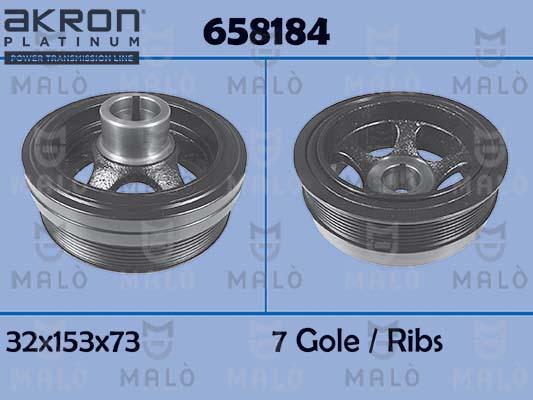 AKRON-MALÒ 658184 - Belt Pulley, crankshaft car-mod.net