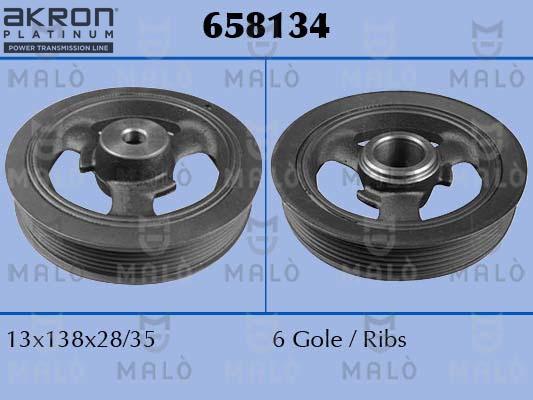 AKRON-MALÒ 658134 - Belt Pulley, crankshaft car-mod.net