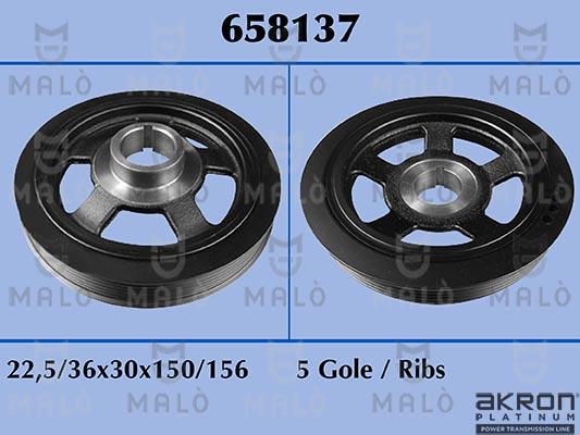 AKRON-MALÒ 658137 - Belt Pulley, crankshaft car-mod.net