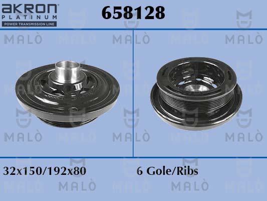 AKRON-MALÒ 658128 - Belt Pulley, crankshaft car-mod.net