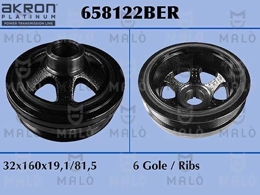 AKRON-MALÒ 658122BER - Belt Pulley, crankshaft car-mod.net
