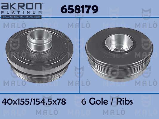 AKRON-MALÒ 658179 - Belt Pulley, crankshaft car-mod.net