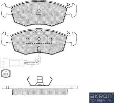 AKRON-MALÒ 1050521 - Brake Pad Set, disc brake car-mod.net