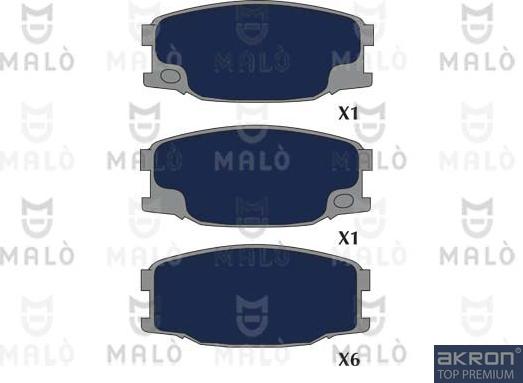 AKRON-MALÒ 1050675 - Brake Pad Set, disc brake car-mod.net