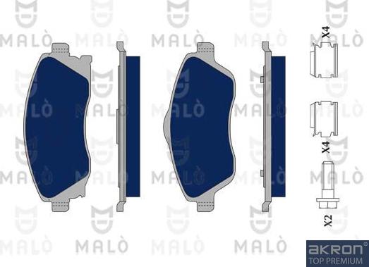 AKRON-MALÒ 1050042 - Brake Pad Set, disc brake car-mod.net