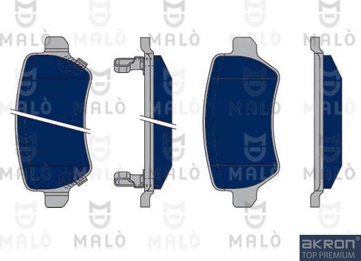 AKRON-MALÒ 1050050 - Brake Pad Set, disc brake car-mod.net