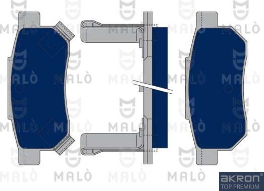 AKRON-MALÒ 1050015 - Brake Pad Set, disc brake car-mod.net