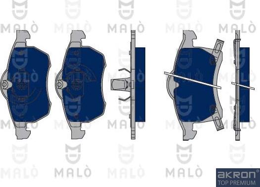 AKRON-MALÒ 1050020 - Brake Pad Set, disc brake car-mod.net