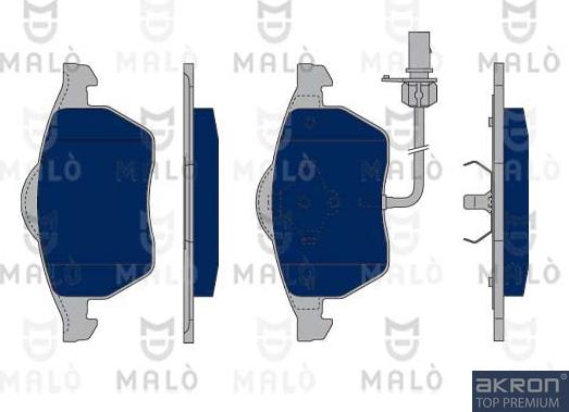 AKRON-MALÒ 1050192 - Brake Pad Set, disc brake car-mod.net